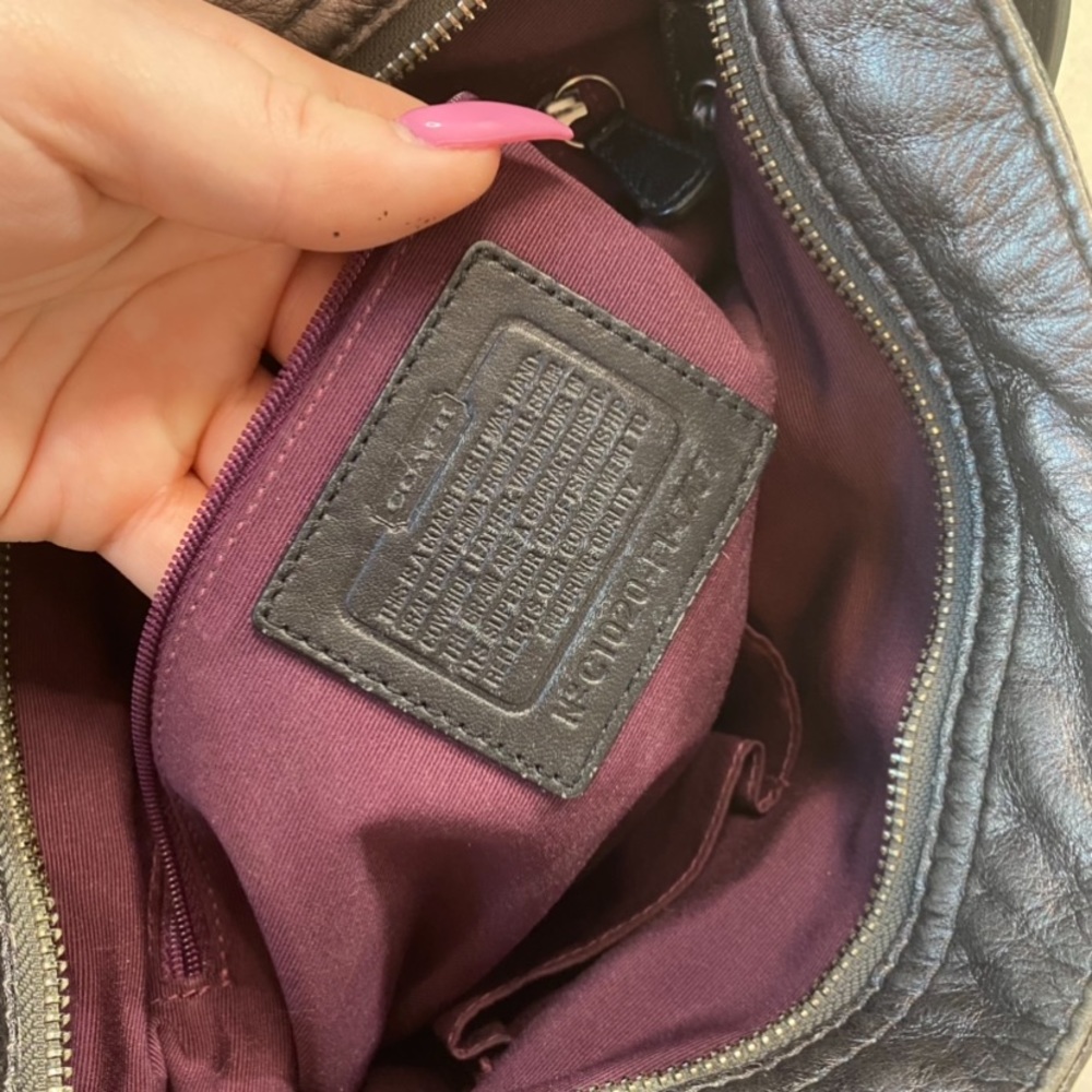 Coach Metallic Silver Crossbody Purse - Picture 13 of 15